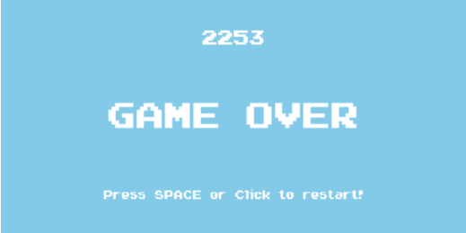 图2:跑酷游戏结束画面